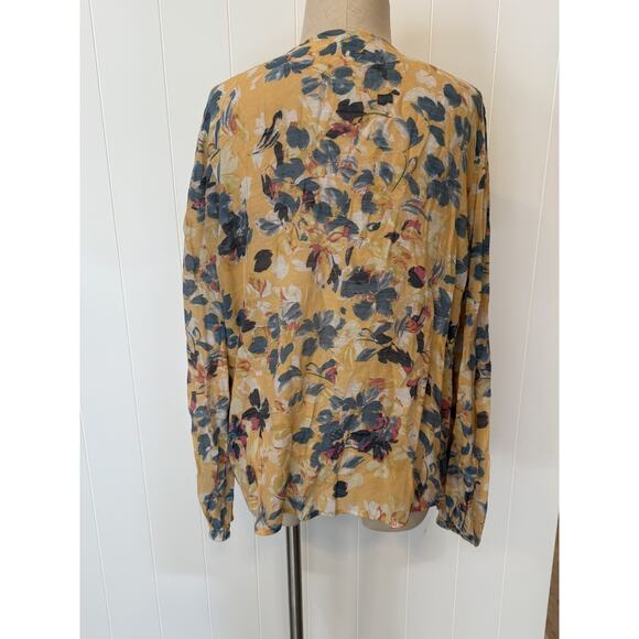 Zac & Rachel Blouse Womens Large Floral Long Sleeve Pullover Lightweight Top - Picture 5 of 10